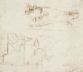 Zwei separate Landschaftsskizzen, WA1846.152b